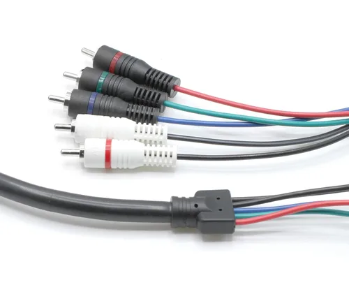 Vista 7 de THE CIMPLE CO Cable de audio y video componente RCA de 5 partes de 6 pies – Cable de TV componente YPbPr con compuesto de audio para 480i, 480p
