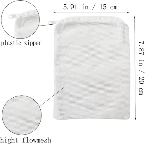 Vista 3 de 5 bolsas de medios de filtro de tanques, bolsa de medios de acuario, bolsas de filtro de acuario, bolsas de filtro de malla para pecera