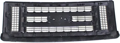 Vista 5 de Evan Fischer Conjunto de rejilla compatible con Ford E-150 2008-2014, se adapta a Ford E-250 2008-2014 pintado negro y rejilla de plástico insertado