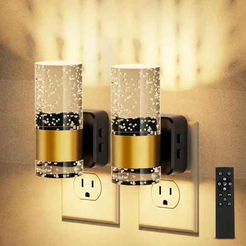 Vista 32 de JandCase Luz Nocturna de Vela, Luces Nocturnas que se Enchufan a la Pared, Blanco Suave 3000K, Brillo Ajustable 0-100LM, Sensor de Anochecer a