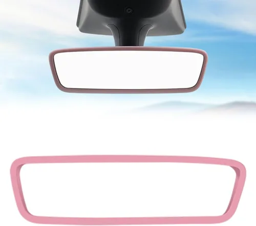 Vista 9 de Marco Protector de Espejo Retrovisor Compatible con Modelo 3 Y X S Semi 2014-2024 Cubierta de Espejo Retrovisor Interior Accesorios Decoraciones