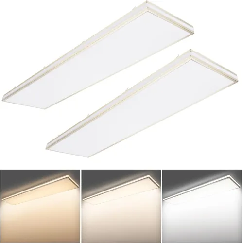 Vista 9 de DAKASON Lámpara de techo LED rectangular de 4 pies para cocina/lavandería, 48 W envolvente 3/4/5000K seleccionable, luces lineales cableadas