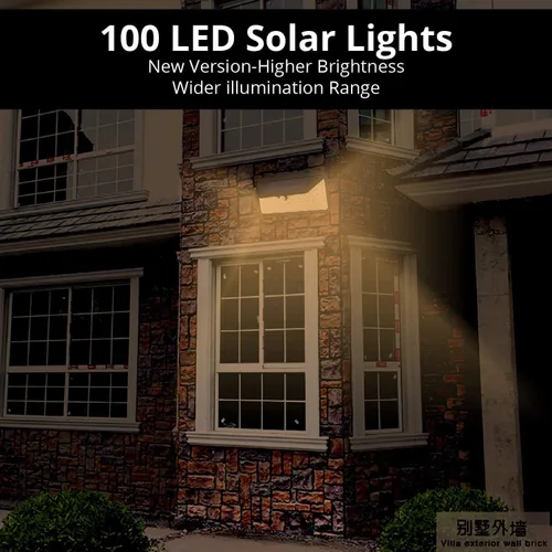 Vista 4 de Himalayan Glow WBM - Luces solares inteligentes para exteriores, 100 luces LED de pared con 3 modos, impermeable IP65, luces de seguridad fáciles