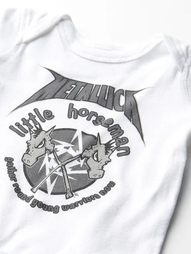 Vista 2 de Metallica baby-boys Baby Boys' Little Horseman Bodysuit