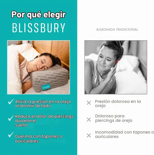 Vista 7 de BLISSBURY Mini Almohada para Oreja Almohada para Perforación de Oreja para Dormir de Lado Almohada CNH Amigable para Viajes con Agujero para Gris