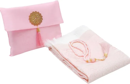 Vista 15 de Prien Alfombra de oración musulmana con Tasbih y bolsa portátil, regalo musulmán para mujeres y hombres, caja islámica Mubarak, juego de regalos