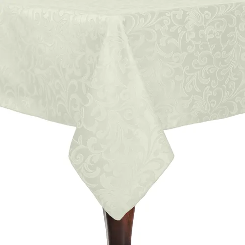 Vista 4 de Ultimate Textile Somerset - Mantel rectangular de damasco (60 x 144 pulgadas), color negro
