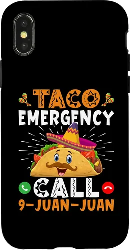 Vista 4 de iPhone 15 Taco Emergency Call Nine-Juan-Juan, divertido estuche para disfraces de tacos