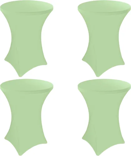 Vista 15 de Paquete de 4 manteles de elastano para mesa de cóctel de 32 x 43 pulgadas, manteles cuadrados elásticos de esquinas cuadradas, mantel redondo