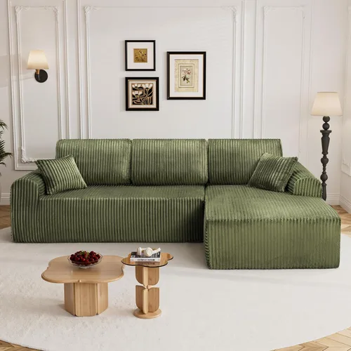 Vista 32 de Sofás seccionales de nube deshuesada de 95 pulgadas para sala de estar, cómodo y esponjoso sofá de espuma viscoelástica en forma de L, sofá modular