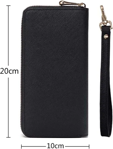 Vista 6 de Personality - Cartera de cuero para mujer, bolso de mano, tarjeteros, billeteras personalizadas, fotos, carteras para imprimir cualquier foto, Negro