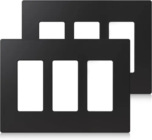 Vista 25 de ELEGRP Placas decorativas de pared sin tornillos, de tamaño mediano, cubierta termoplástica irrompible para interruptor de salida de receptáculo