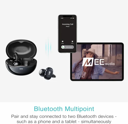 Vista 11 de MEE audio Pebbles Air Open Ear True Wireless - Auriculares Bluetooth 5.3 ligeros con micrófono y reducción de ruido de llamadas para gimnasio
