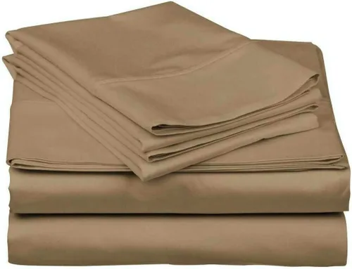 Vista 17 de Juego de sábanas de 6 piezas – Juego de sábanas de algodón Supima real de 500 hilos de 6 piezas para bolsillo profundo de hasta 15-18 pulgadas