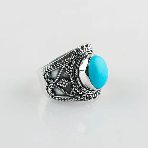 Vista 5 de Anillos de plata de ley 925 con piedras preciosas para mujeres y niñas