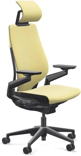 Vista 25 de Steelcase - Silla de escritorio Gesture con reposacabezas, soporte lumbar y estructura negra