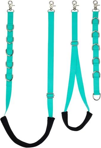 Vista 13 de Lazos de aseo para perros, correas para el vientre para mascotas, bandas para el vientre, color negro, herramientas de aseo cómodas y ajustables