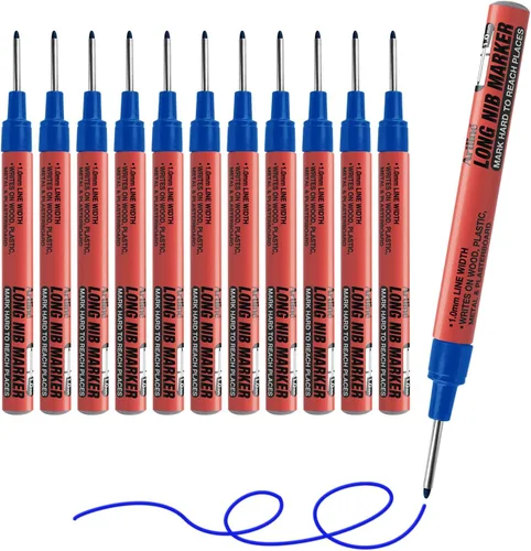Vista 8 de Artline Marcadores de punta larga para agujeros profundos, 0.039 pulgadas Negro