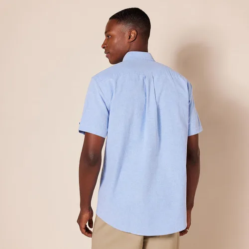Vista 3 de Tienda Essentials Camisa oxford, ajuste regular, de manga corta, con bolsillo, para hombre