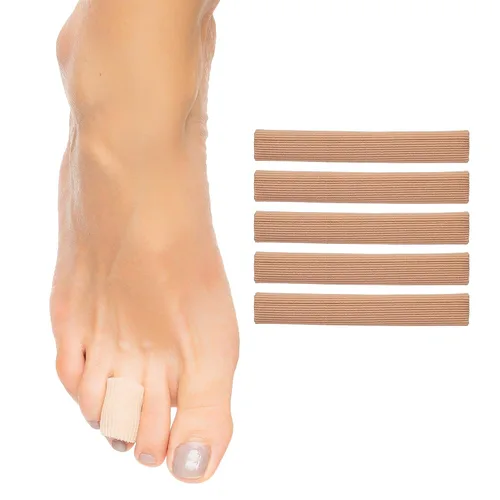 Vista 9 de ZenToes Tubos para los dedos de los pies, protectores de funda de tela con forro de gel, juego de 5 manguitos de tubo, 29 pulgadas, tubo forrado