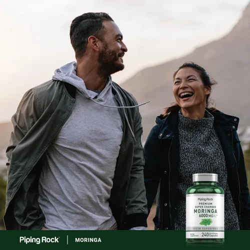 Vista 6 de Piping Rock Moringa Oleifera Suplemento 240 Cápsulas Extracto de hoja de alta potencia Fórmula sin OMG y sin gluten