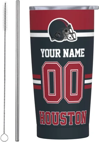 Vista 35 de Arizona - Vaso personalizado con nombre y número, vasos aislados personalizados con pajilla, taza de café de viaje de acero inoxidable