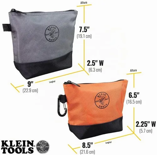 Vista 4 de Klein Tools 55470 - Bolsa utilitaria, bolsas de herramientas con cremallera de pie, tejido balístico resistente 1680d, parte inferior reforzada