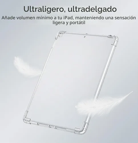 Vista 4 de MoKo Funda transparente para iPad de 9ª/8ª/7ª generación 2021/2020/2019