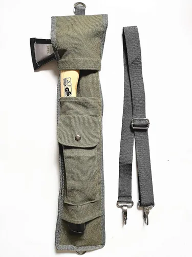 Vista 5 de TIPU Axe and Saw Sling, Agawa Saw Bag, Bucksaw Bag, Canvas Sheath for BOREAL21 Folding Bow Saw