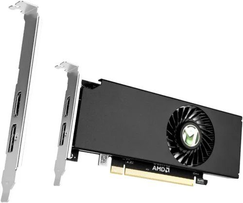Vista 5 de MAXSUN AMD Radeon RX 550 4 GB GDDR5 Tarjeta gráfica de perfil bajo de factor de forma pequeño para computadora de juegos PC GPU ITX SFF HDPC 128