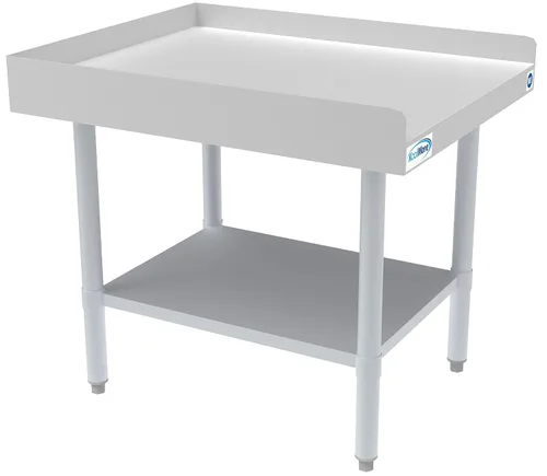 Vista 3 de KoolMore Soporte de equipo comercial de acero inoxidable de calibre 16 - Soporte de plancha resistente de 30 x 24 con estante inferior (EQT-163024)