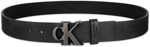 Vista 4 de Calvin Klein Cinturón casual CK con hebilla recortada con monograma para hombre