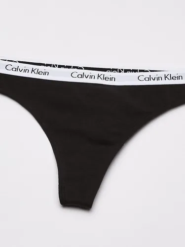 Vista 3 de Calvin Klein Women's Carousel Logo Cotton Stretch Thong Panties, Multipack