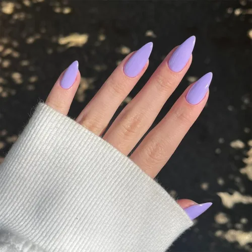 Vista 13 de Uñas postizas de presión con forma de almendra rosa de longitud media estilo stiletto, uñas artificiales de gel suave reutilizables acrílicas