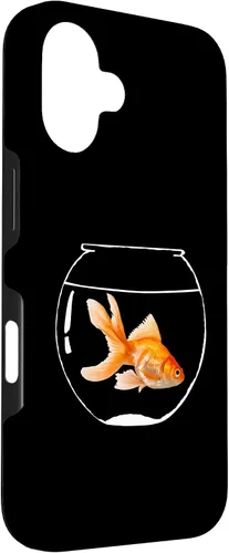 Vista 3 de iPhone 16 Goldfish Bowl Fish Fantail Goldfish Estuche para acuario de agua dulce