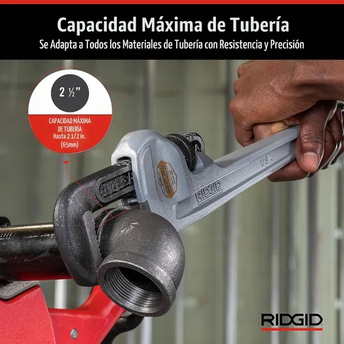 Vista 3 de RIDGE TOOL CO llave de aluminio para tubos. Capacidad de tubo 1-1/2