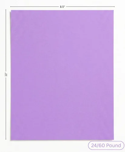Vista 3 de Papel de copia de color, 20 libras (75 GSM) 8.5 x 11, 500 hojas (lavanda/orquídea)