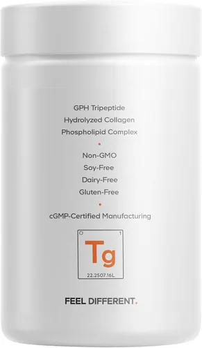 Vista 9 de Codeage Suplemento de tripéptido liposomal GPH+ - Verisol Bioactive Beauty Collagen Peptides - Ácido hialurónico - Apoyo a la estructura de la piel