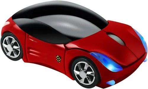 Vista 8 de Usbkingdom - Ratón inalámbrico 2,4 GHz, 3D, deportivo, con forma de coche, óptico ergonómico con receptor USB para PC, portátil, computadora