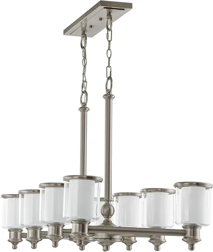 Vista 6 de Livex Lighting 40208-91 - Lámpara de araña lineal de transición con ocho luces de Middlebush Collection en Pwt, Nckl, B/S, Slvr. acabado, 41.75