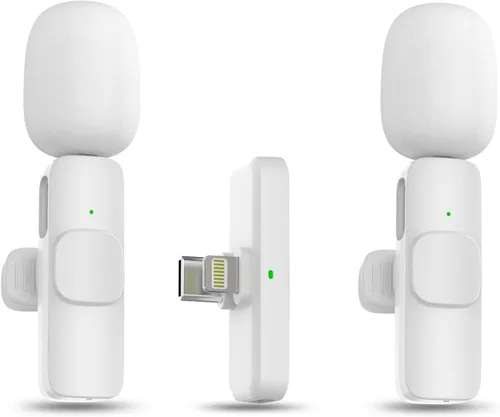 Vista 9 de MAYBESTA Micrófono Lavalier inalámbrico para iPhone y teléfono Android, micrófono de solapa Bluetooth para grabación de video con estuche de carga