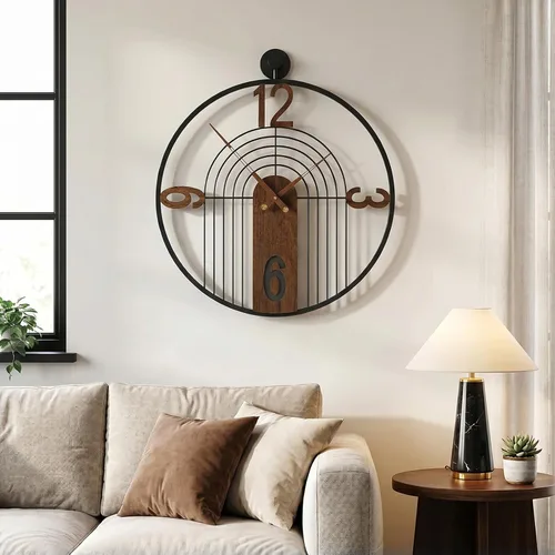 Vista 36 de Cuspin Reloj de pared de 24 pulgadas con engranajes, reloj de metal