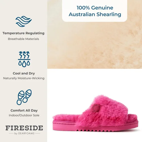 Vista 5 de Dearfoams Fireside Cairns - Sandalias fáciles de poner y quitar para mujer