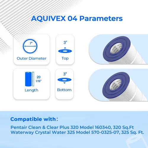 Vista 9 de CCP320 - Cartuchos de filtro para piscina, se adapta a Pentair Clean & Clear Plus 320
