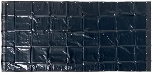 Vista 5 de Mytee Products Lona de vinilo de asfalto negro de 7 pies 6 pulgadas x 15 pies con doble bolsillo y ojales, lona de vinilo impermeable de 18 onzas