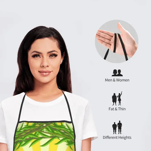Vista 8 de Delantal de chef judío Happy Sukkot para vacaciones, delantales ajustables para restaurantes y camareros para mujeres, hombres, cocina, restaurante