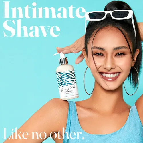 Vista 2 de Coochy Plus Crema de afeitar íntima COCO ALLURE para púbico, línea de bikini, axila y más, sin erupciones con fórmula hidratante pendiente