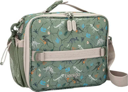 Vista 17 de Bentgo Bolsa de almuerzo con estampado para niños, doble aislamiento, reutilizable, para niños de más de 3 años, correa ajustable; sostiene