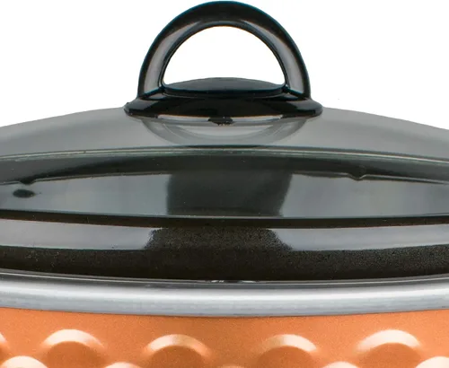 Vista 8 de Brentwood SC-140C - Olla de cocción lenta de 4.5 cuartos de galón, cobre, 3 ajustes de calor (bajo, alto, cálido), olla de cerámica, tapa de vidrio