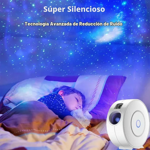 Vista 5 de Proyector inteligente de estrella Galaxy con nube de nebulosa/onda de océano móvil, proyector de luz nocturna WiFi de cielo estrellado